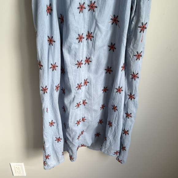 Sundance Blue Boho Wandering Soul Embroidered Midi Sleeveless Dress MP - Picture 8 of 12